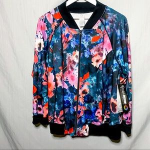Rainbeau Floral Bomber Jacket Activewear Sz 18/20
